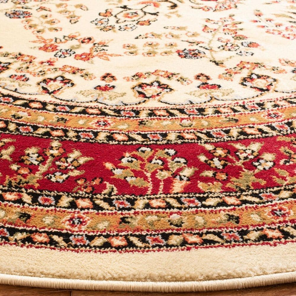 Safavieh Lyndhurst 5&#39;3&quot; Round Ivory and Red Area Rug, , large