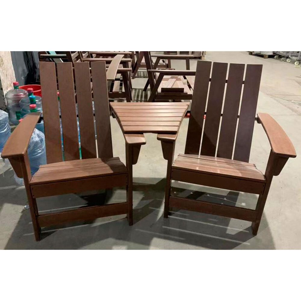 Signature Design by Ashley Emmeline 3-Piece Patio Adirondack Chair Set in Brown, , large
