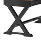Ashley Wildenauer 3-Piece L-Shape Desk with Bookcase Set in Brown and Black, , large