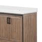 Lexora Home Ziva 60" Double Bathroom Vanity in Rustic Barnwood with 2 cm White Quartz Top and Rectangular Sinks, , large
