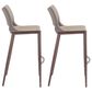 Zuo Modern Ace Bar Stool in Gray and Dark Brown (Set of 2), , large