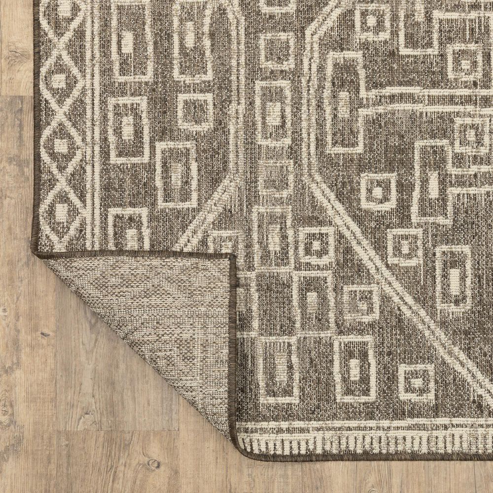 ROW by Oriental Weavers Zarina Southwestern Brown and Beige 3'3" x 5' Indoor/Outdoor Area Rug, , large