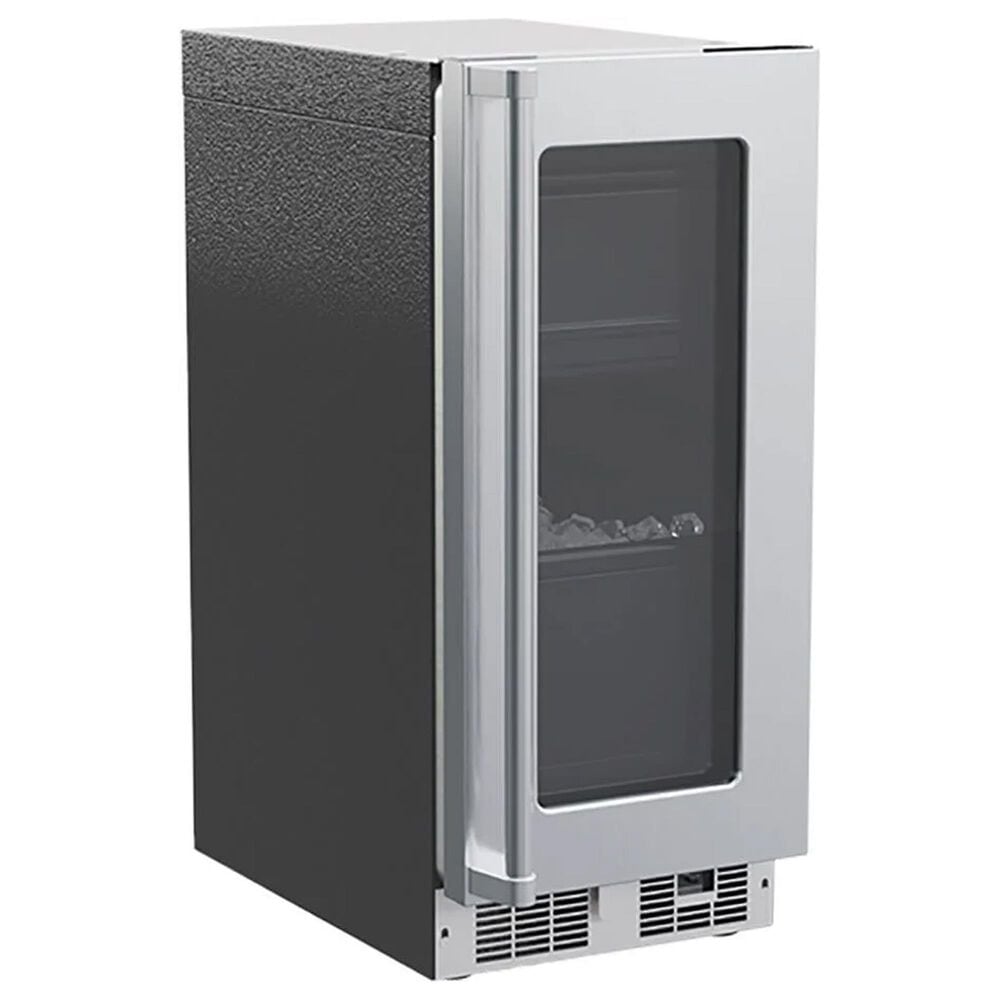 Marvel 15" Professional Clear Ice Maker with Brightshiled and Frame Glass in Stainless Steel, , large