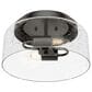 Hunter Hartland 2-Light Flush Mount in Noble Bronze, , large