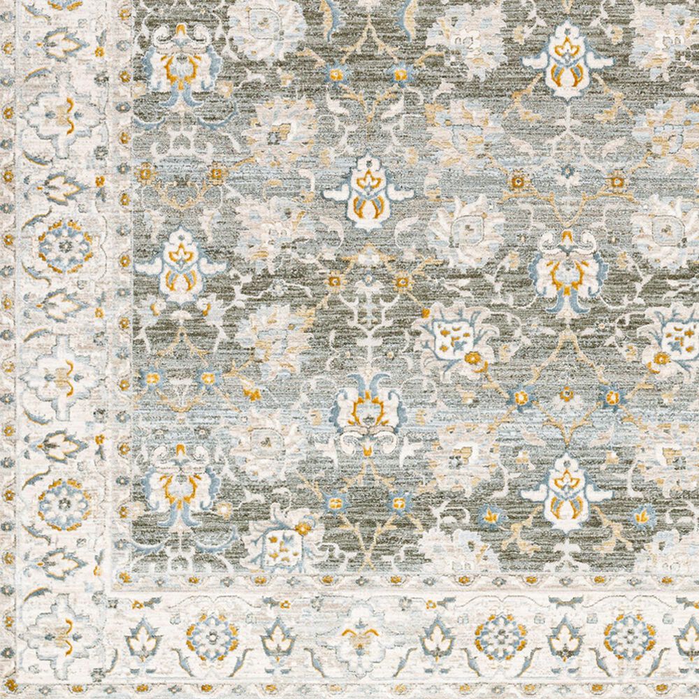 Surya Dresden Deep Teal, Taupe, Dusty Sage, Off-White, Light Gray, Mustard and Olive 9' x 12'2" Area Rug, , large