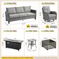 HOMLUX 9-Piece Outdoor Conversation Set in Dark Gray, , large