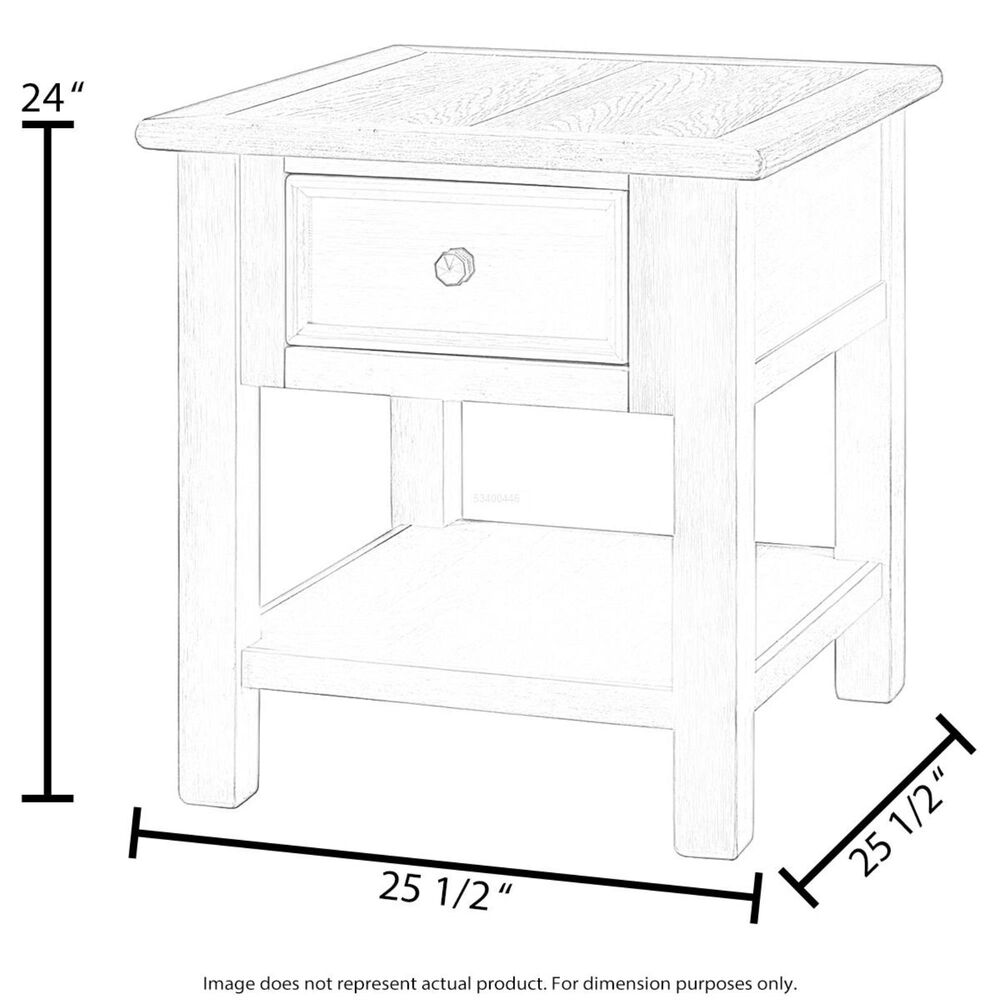 Fallridge Stone End Table in Off White and Gray, , large