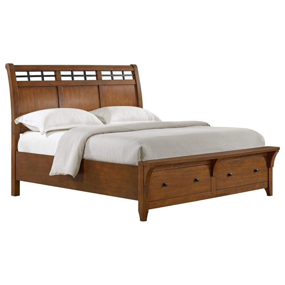 Mayberry Hill Gage King Storage Bed in Chestnut, , large