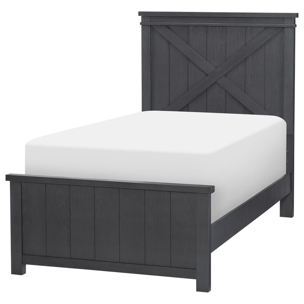 Legacy Classic Flatiron Twin Panel Bed with Trundle in Midnight, , large