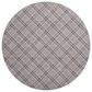 Dalyn Rug Company Soft Essentials Plaid Plum 8" Round Indoor/Outdoor Area Rug, , large