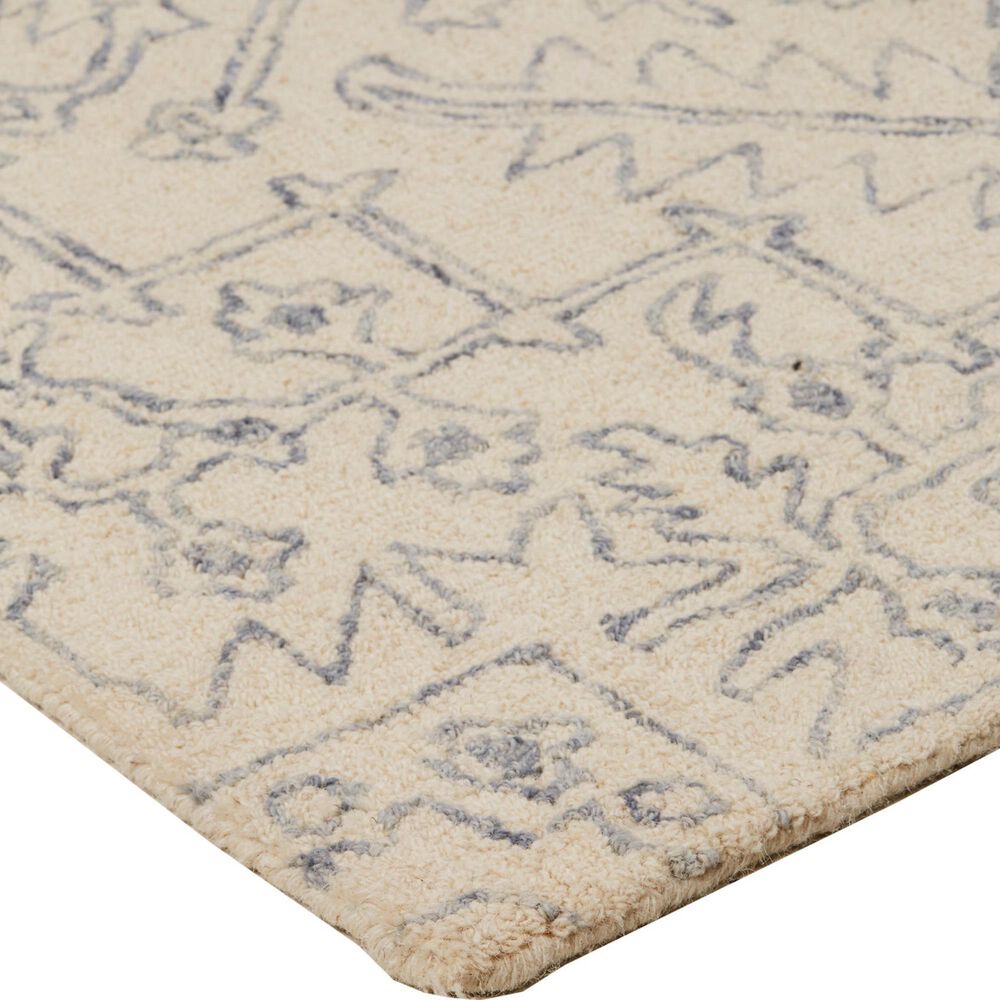Feizy Belfort Gray and Ivory 2&#39; x 3&#39; Area Rug, , large