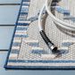 Safavieh Cabana CBN333G 2"2" x 9" Grey and Blue Indoor/Outdoor Performance Runner, , large