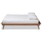 Baxton Studio Karine Queen Platform Bed Frame in Walnut Brown, , large