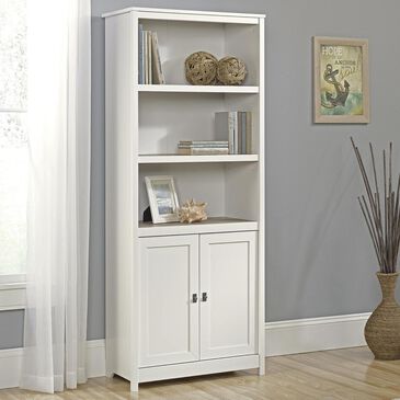 Sauder Cottage Road Library with Doors in Soft White, , large