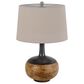 Cal Lighting Yuma Ceramic Table Lamp in Terra Cotta and Black, , large