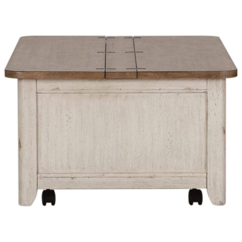Belle Furnishings Farmhouse Reimagined Storage Trunk in White, , large