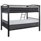 Linon Home Decor Heavy Full Over Full Bunk Bed in Black, , large