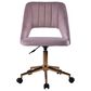 Impressions Vanity Maya Swivel Vanity Chair with Pink Cushion in Gold, , large