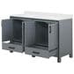 Lexora Home Ziva 60" Double Bathroom Vanity in Dark Grey with 2 cm White Quartz Top and Rectangular Sinks, , large