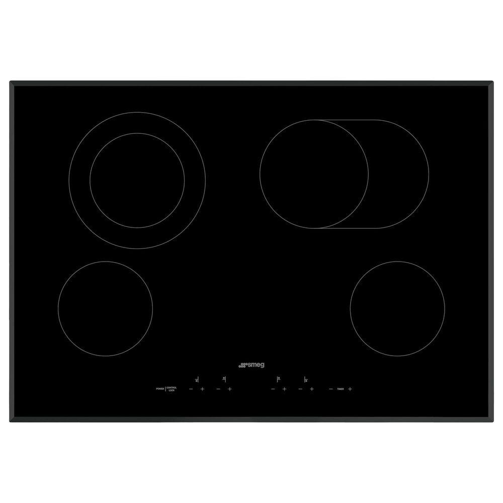SMEG 30" Ceramic Electric Cooktop in Black, , large