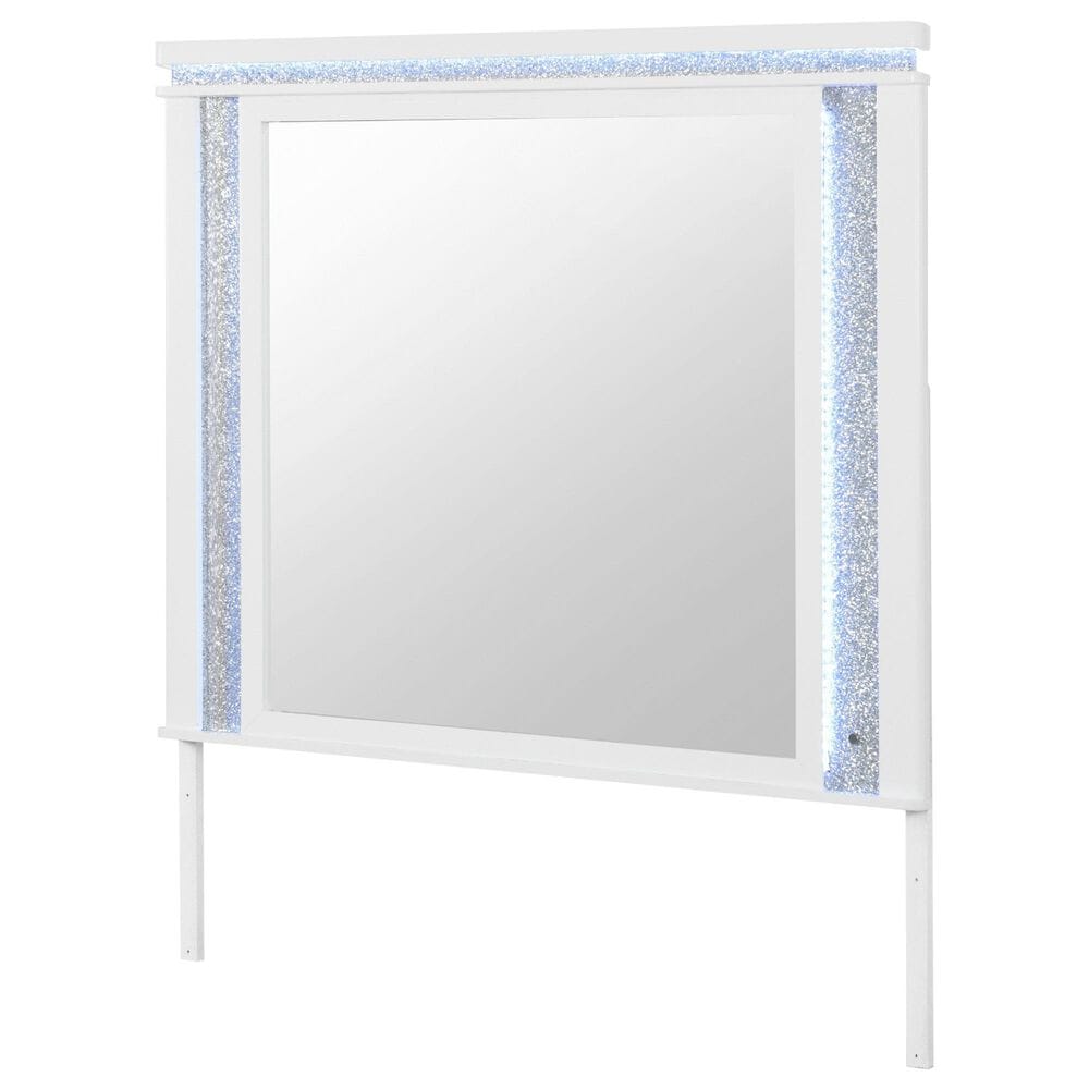 Global Furniture USA Alina 3-Piece Queen Upholstered Panel Bedroom Set in White, , large