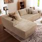 HOMLUX 2-Piece Mod Sectional with LAF Chaise in Beige, , large