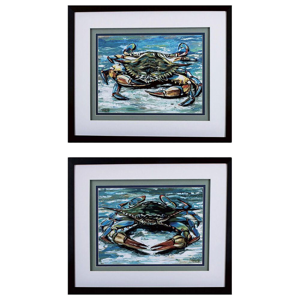 Propac Blue Palette Crab Wall Art in Green (Set of 2), , large