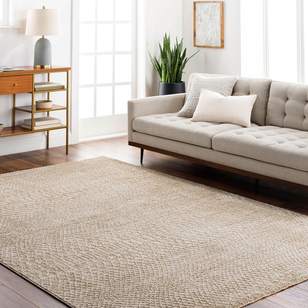 Surya Masterpiece MPC-2303 Medium Gray and Light Gray 6'7" x 9'6" Area Rug, , large