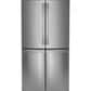 GE Appliances 22.9 Cu. Ft. Counter-Depth Quad-Door Refrigerator in Stainless Steel, , large