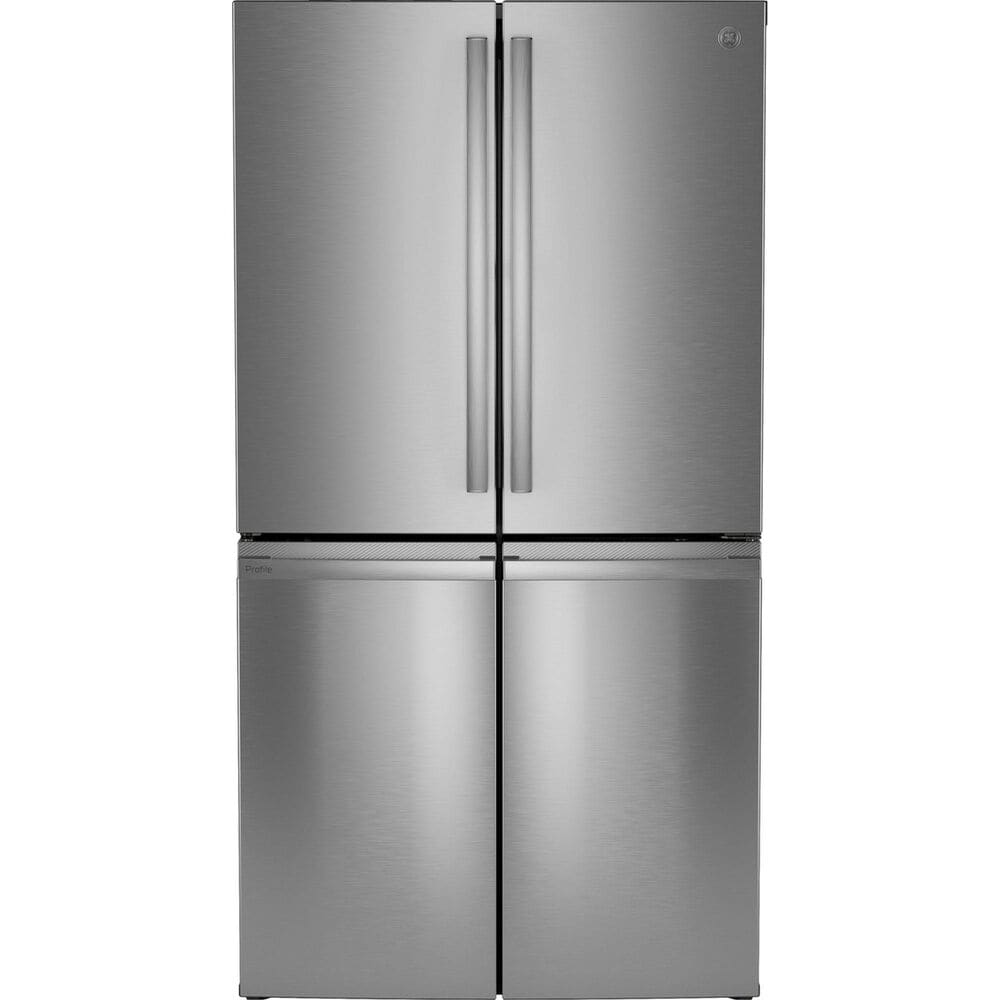 GE Appliances 22.9 Cu. Ft. Counter-Depth Quad-Door Refrigerator in Stainless Steel, , large
