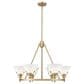 Golden Lighting Orwell 6-Light Chandelier with Opal Glass Shade in Brushed Champagne Bronze, , large