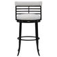 Armen Living Telia Bar Height Stool with Ivory Upholstery in Dark Brown, , large