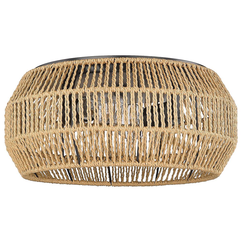 Golden Lighting Marlee 2-Light Flush Mount in Matte Black, , large