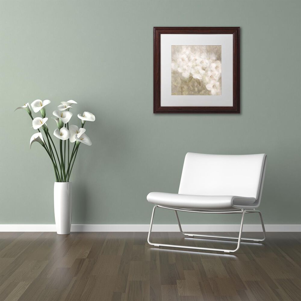 Timberlake 16" x 16" Wild Flowers II Art in White Matting and Brown Frame, , large