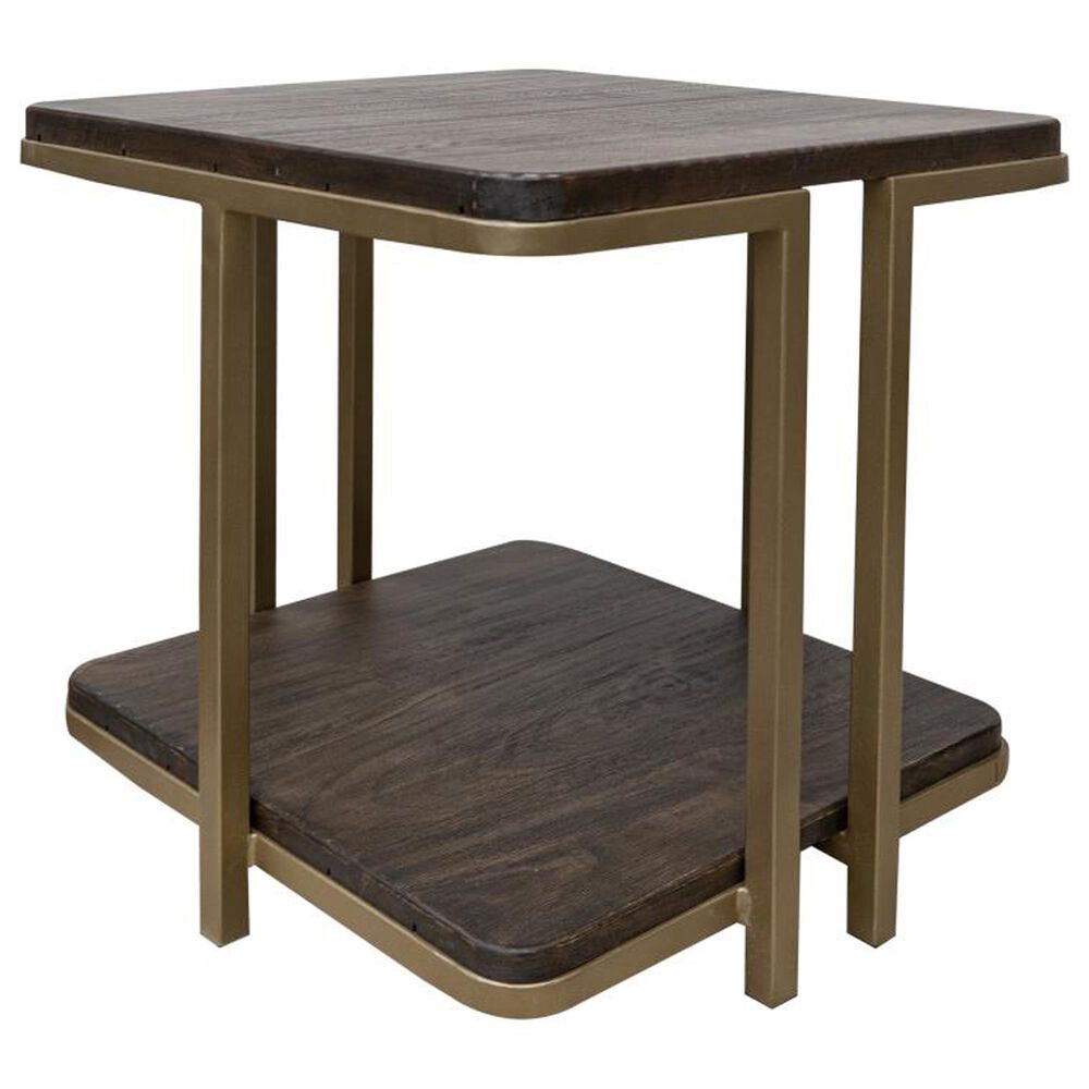 Fallridge Onix End Table in Cocoa Brown and Gold, , large