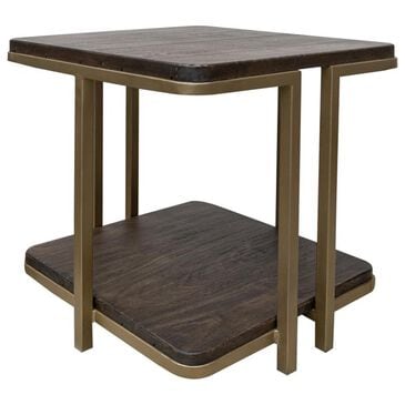 Fallridge Onix End Table in Cocoa Brown and Gold, , large