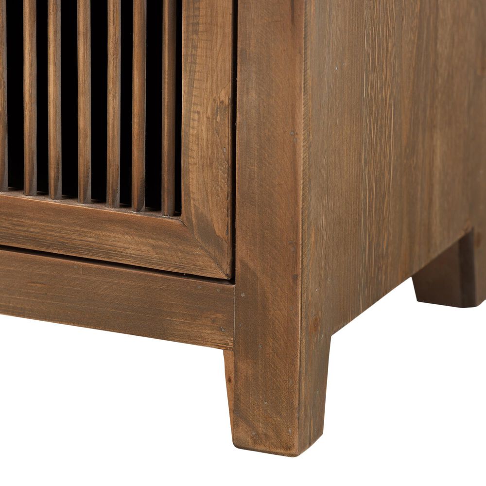 Baxton Studio Clement 2-Drawer End Table in Medium Oak, , large