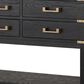 Lexora Home Norwalk 60" Double Bathroom Vanity in Black Oak with White Carrara Marble Top and Rectangular Sinks, , large