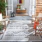 Safavieh Cabana CBN658A 9" x 12" Ivory and Grey Indoor/Outdoor Area Performance Rug, , large