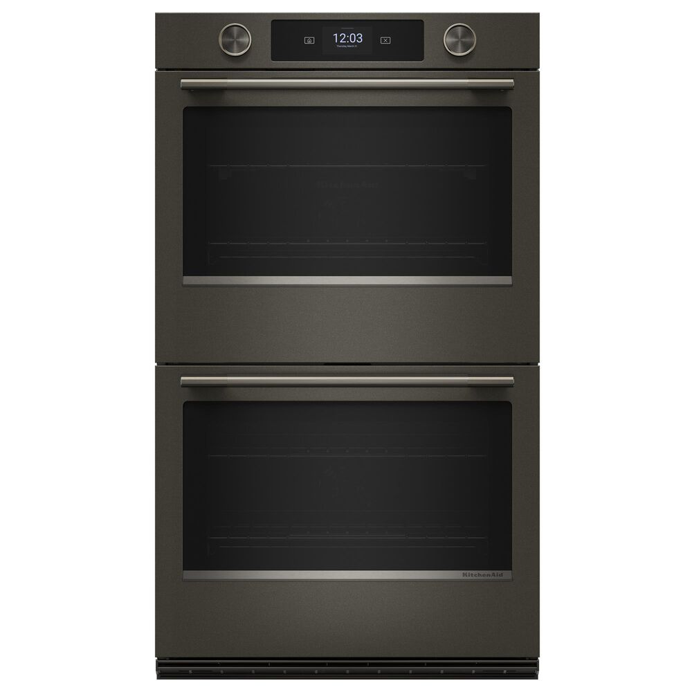KitchenAid 10 Cu. Ft. Smart Electric Double Wall Oven with Intelligent Cooking Camera in Black Ore, , large