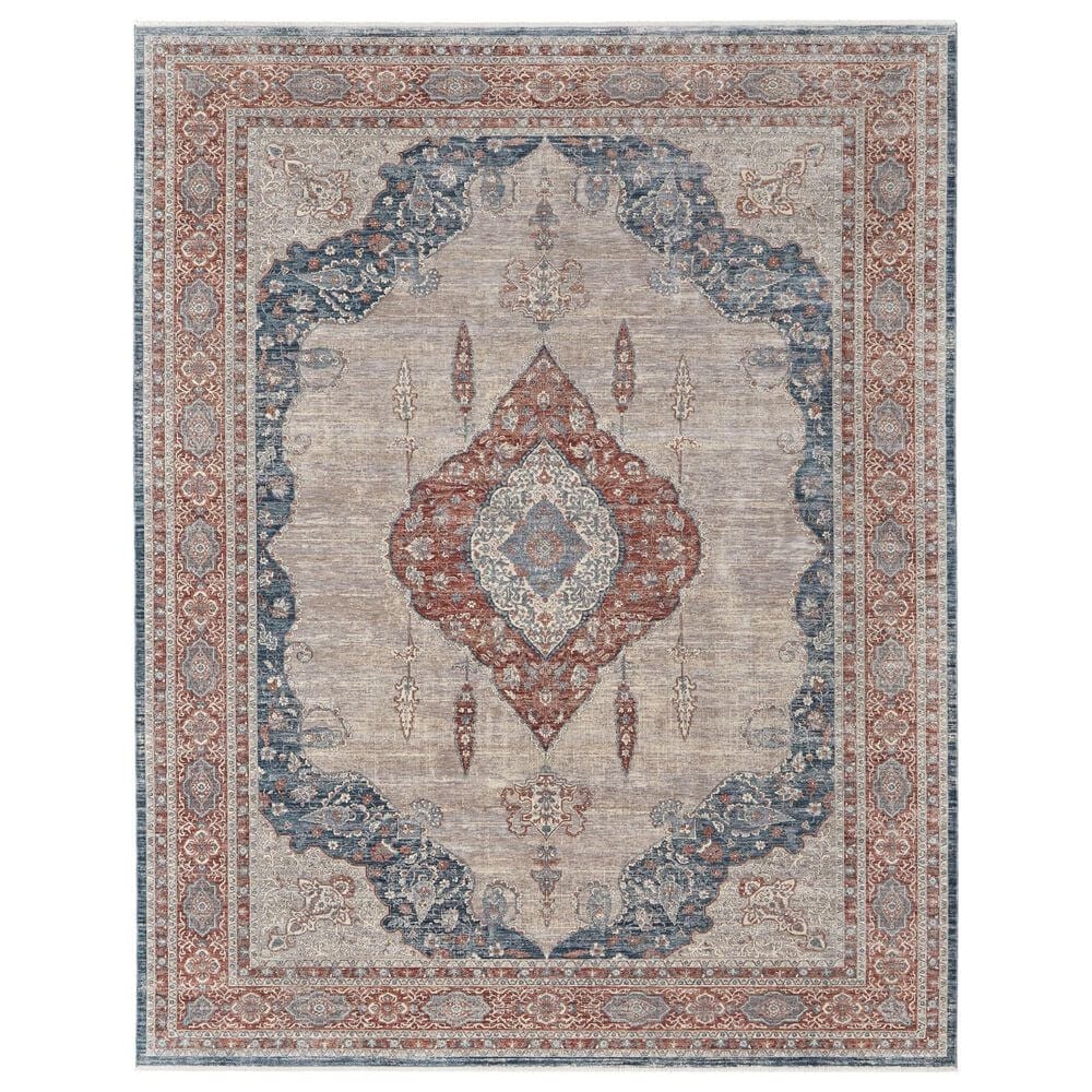 Feizy Marquette 6"7" x 9"10" Gray and Multicolor Area Rug, , large
