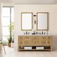 James Martin Vanities Breckenridge 72" Double Bathroom Vanity in Light Natural Oak with 3 cm Arctic Fall Solid Surface Top and Rectangular Sinks, , large