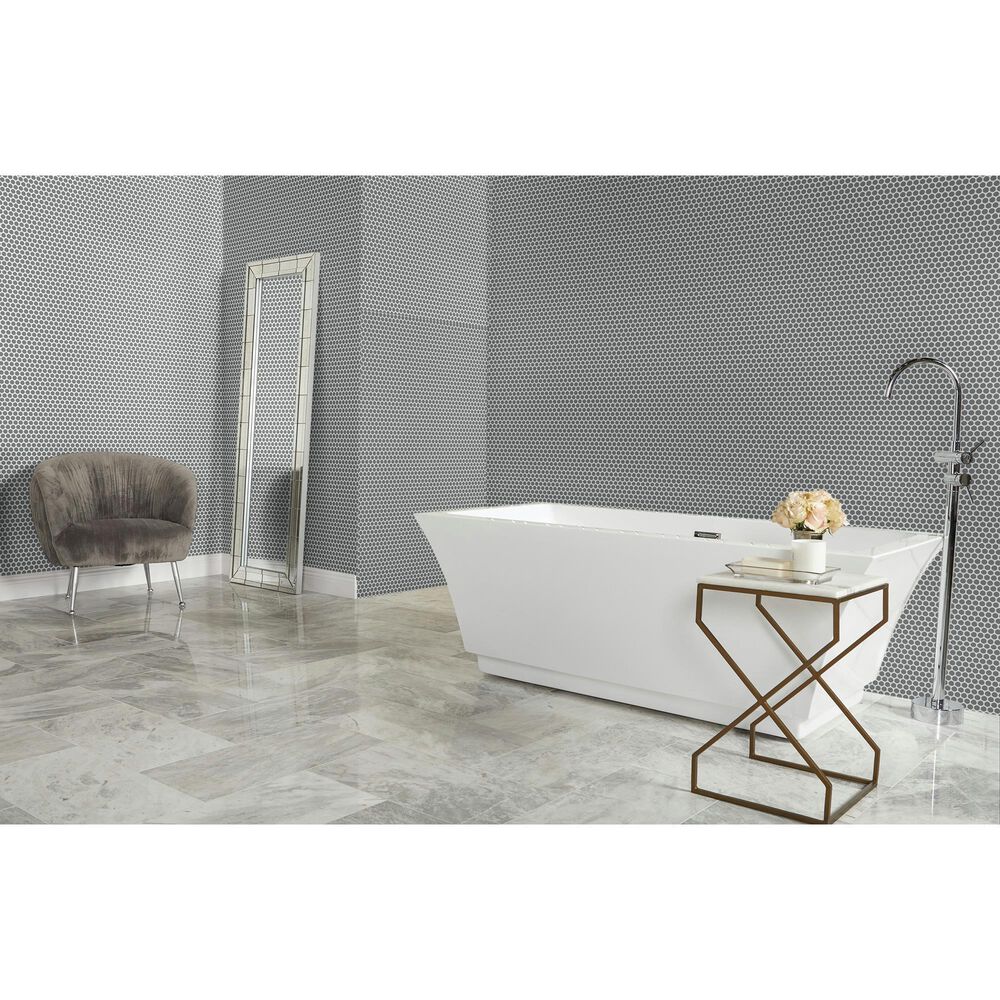 Dal-Tile Color Wheel Suede Gray 13&#39;&#39; X 11&#39;&#39; Ceramic Mosaic Sheet, , large