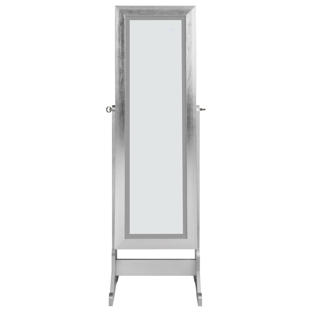 Pacific Landing Moore Jewelry Cheval Mirror in Silver, , large