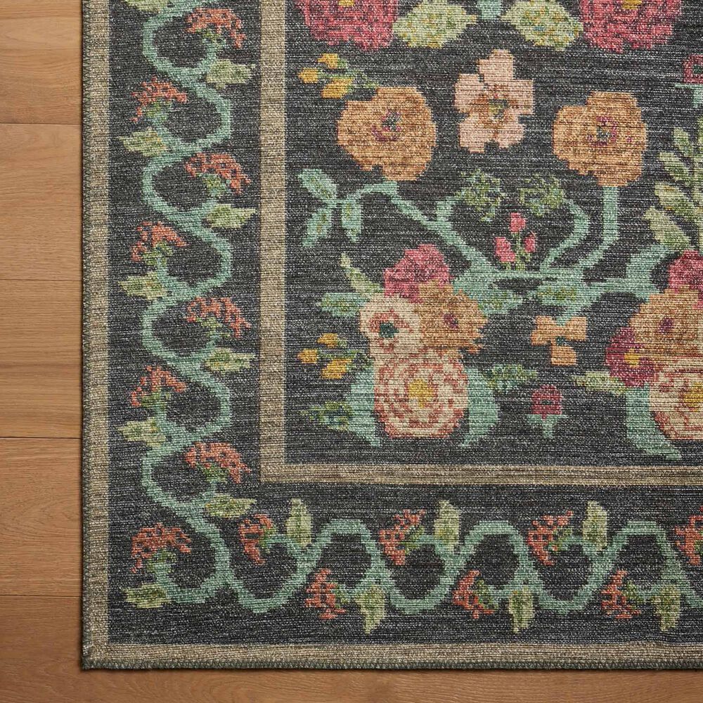 Rifle Paper Co Rosa 2&#39; x 5&#39; Black Runner, , large