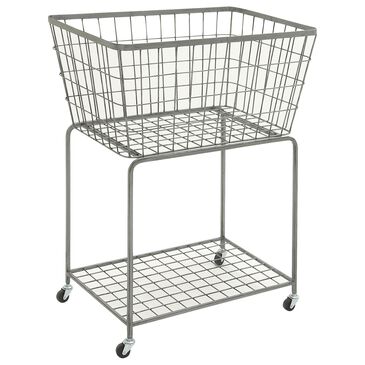 Maple and Jade 28" x 36" Storage Cart in Grey, , large