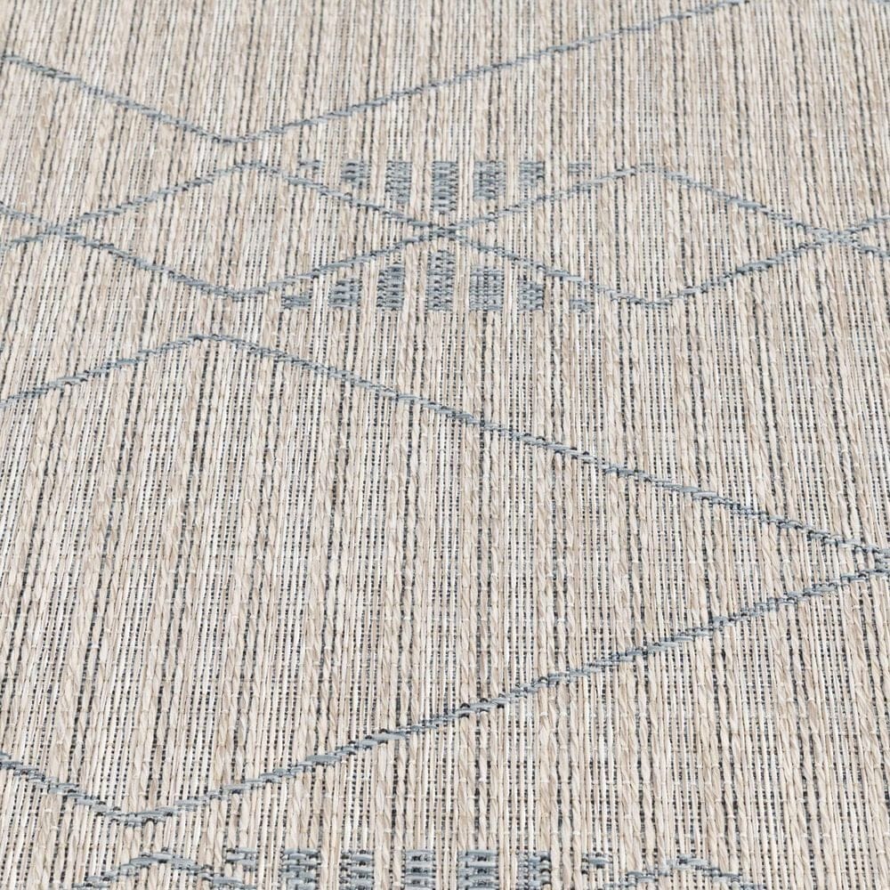 Central Oriental Boothbay Kylian Vanilla and Tidepool 5&#39;3&quot; x 7&#39;3&quot; Area Rug, , large