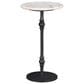 Home Trends & Design Detroit 12" Side Table in White Travertine and Natural, , large