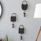 Maple and Jade 16" x 6" Padlock Wall Decor in Black (Set of 3), , large