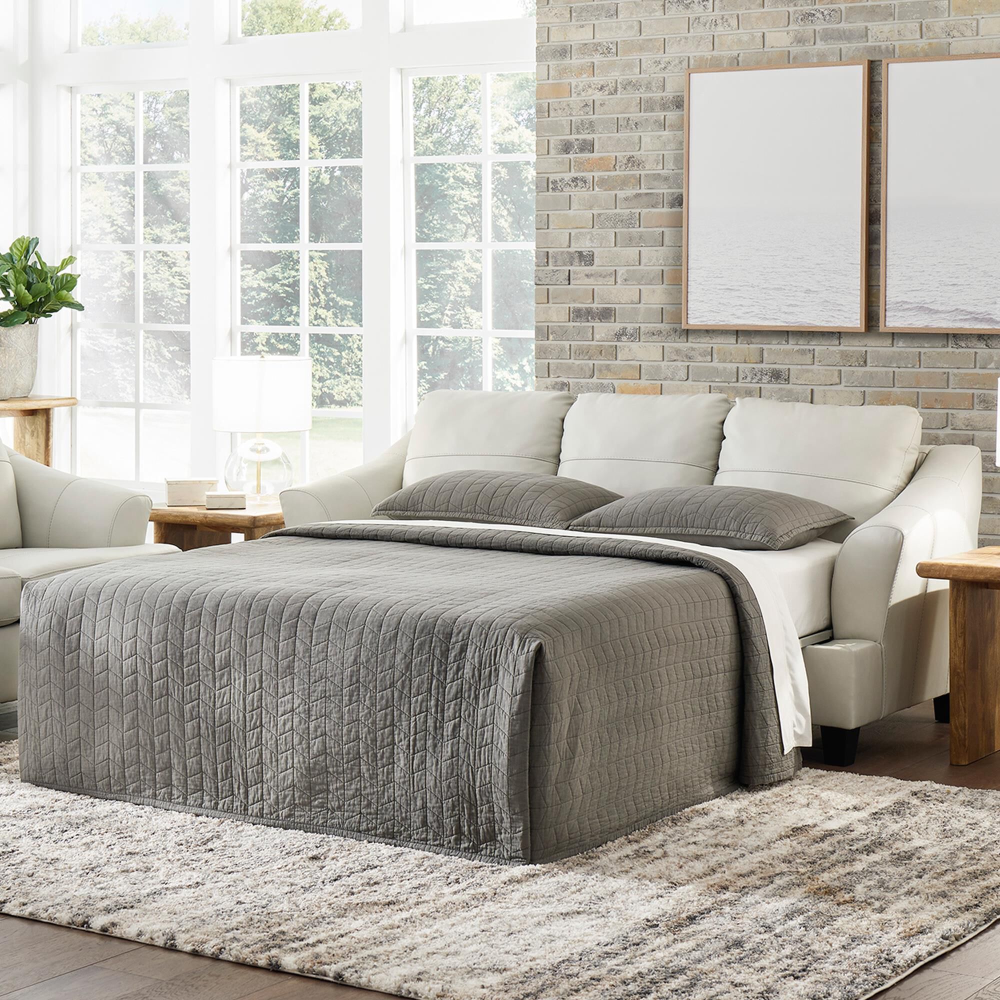 Signature Design by Ashley Genoa Queen Sofa Sleeper in Coconut NFM